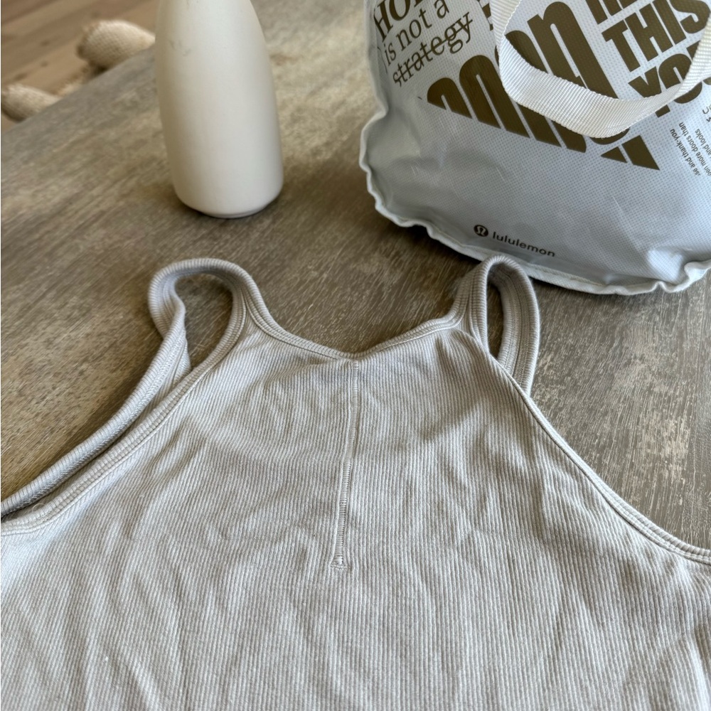 lululemon athletica heather cream Sleeveless Tank Top